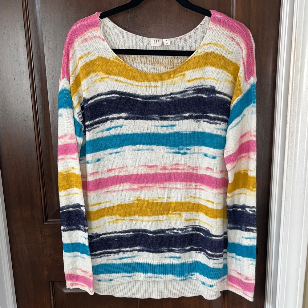 GAP Women's Slouchy Multicolor Striped Sweater